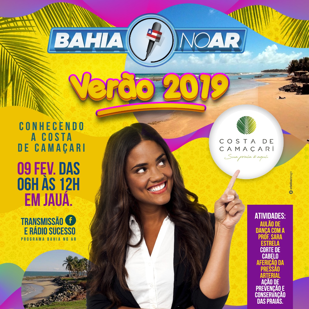 Bahia no Ar Verão oferecerá serviços gratuitos para o público em Jauá