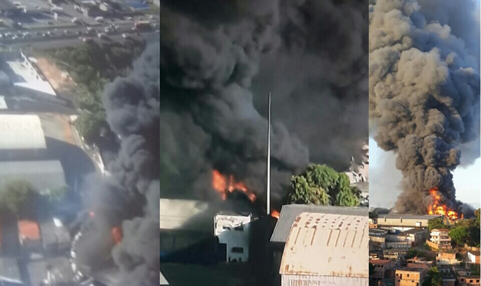 RISCO DE EXPLOSÃO! Bombeiros tentam conter incêndio e coelba desliga energia em Valéria