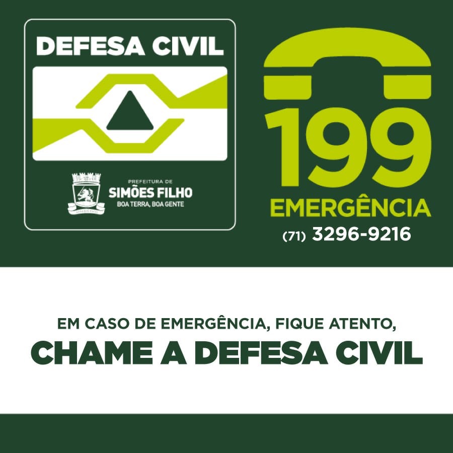 Defesa Civil mantém plantão 24h, em Simões Filho