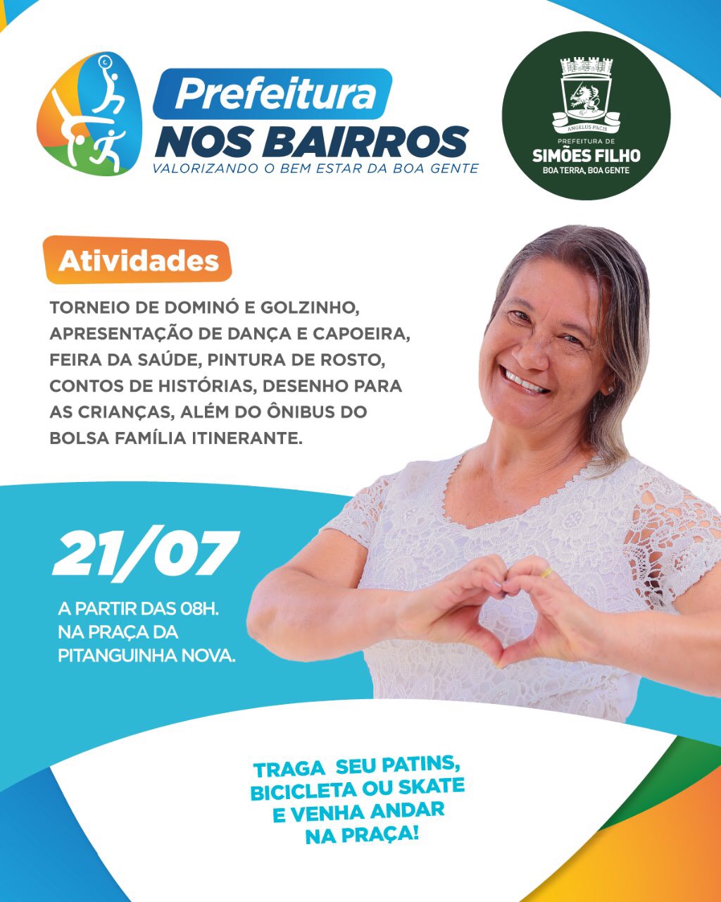 Simões Filho: Projeto Prefeitura nos Bairros leva serviços à Pitanguinha neste domingo (21)