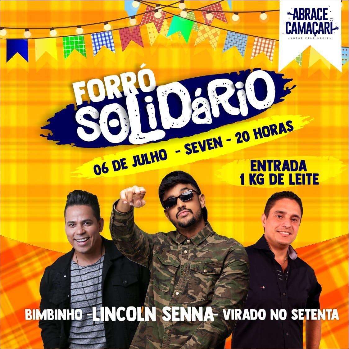 Forró Solidário do Abrace Camaçari acontece no próximo sábado (6)