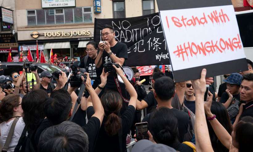 Nova York faz manifestação de apoio a protestos em Hong Kong