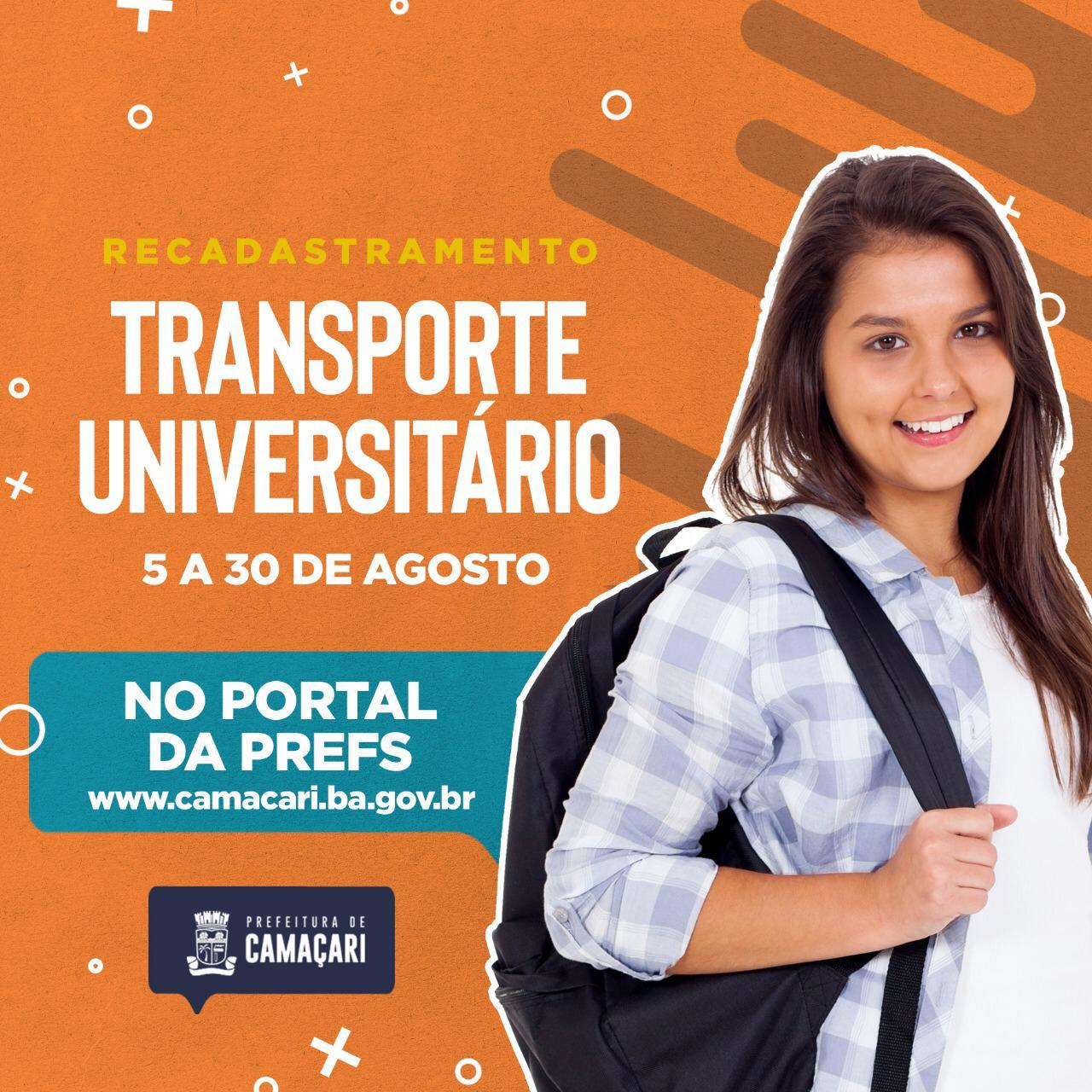 Camaçari: recadastramento do transporte universitário segue até 30 de agosto