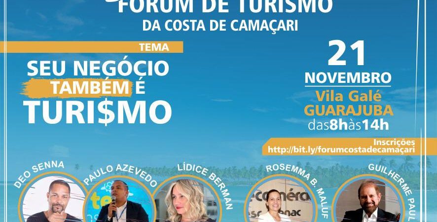II Fórum de Turismo de Camaçari começa nesta quinta (21), em Guarajuba