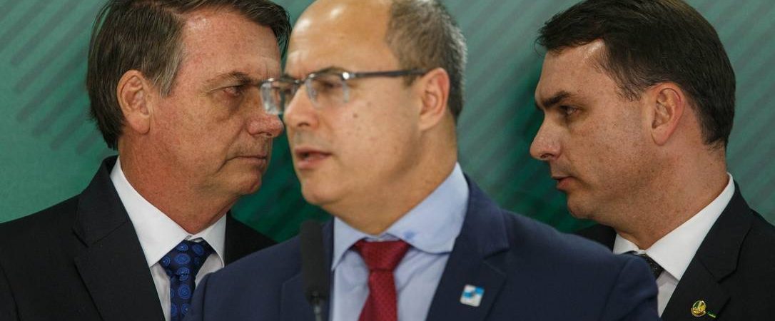 Bolsonaro culpa Witzel por ‘armação’ em denúncia contra o filho Flávio Bolsonaro