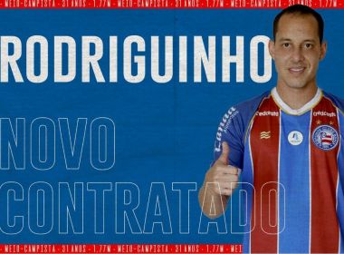 Bahia oficializa contratação do meia Rodriguinho: “Bem-vindo R10”