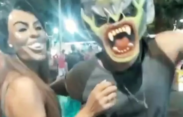 ‘Mascarados’: Luan Santana curte último dia de carnaval em Salvador acompanhado da noiva