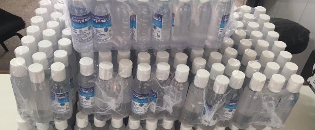 Mais de 260 unidades falsificadas de álcool em gel são apreendidas no interior do estado