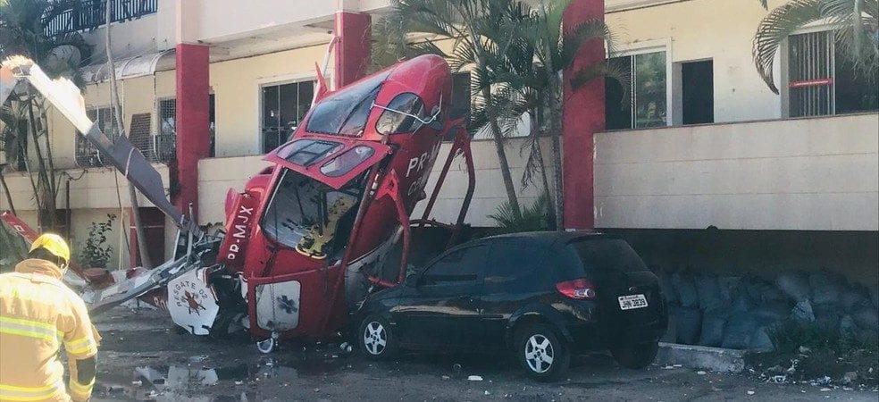 Helicóptero do Corpo de Bombeiros cai no Distrito Federal