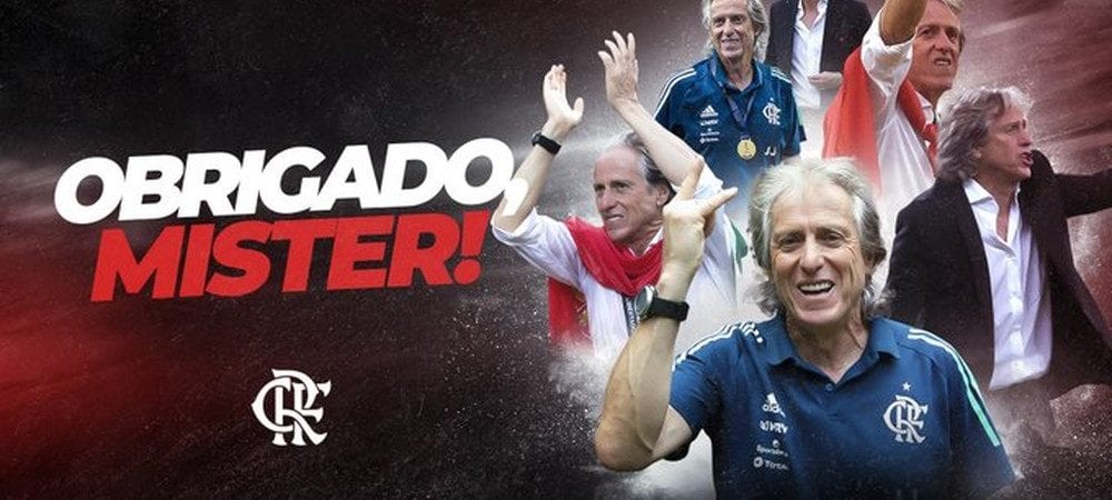 Flamengo confirma saída de Jorge Jesus: “Obrigado Mister!”