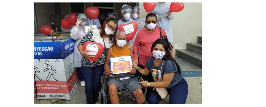 Bahia: após 15 dias internado, Nelson, de 100 anos, vence a Covid-19 e recebe alta hospitalar