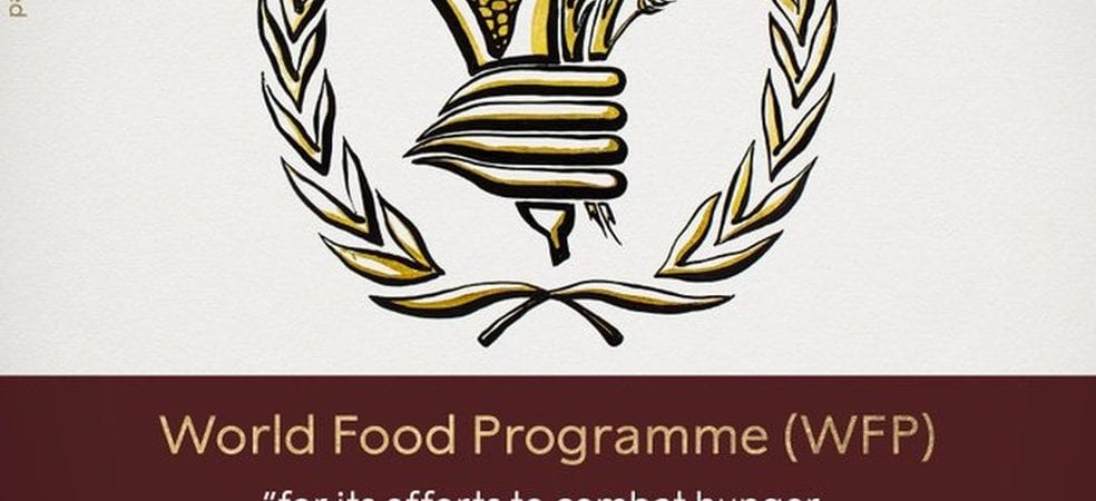Nobel da Paz vai para Programa Mundial de Alimentos da ONU