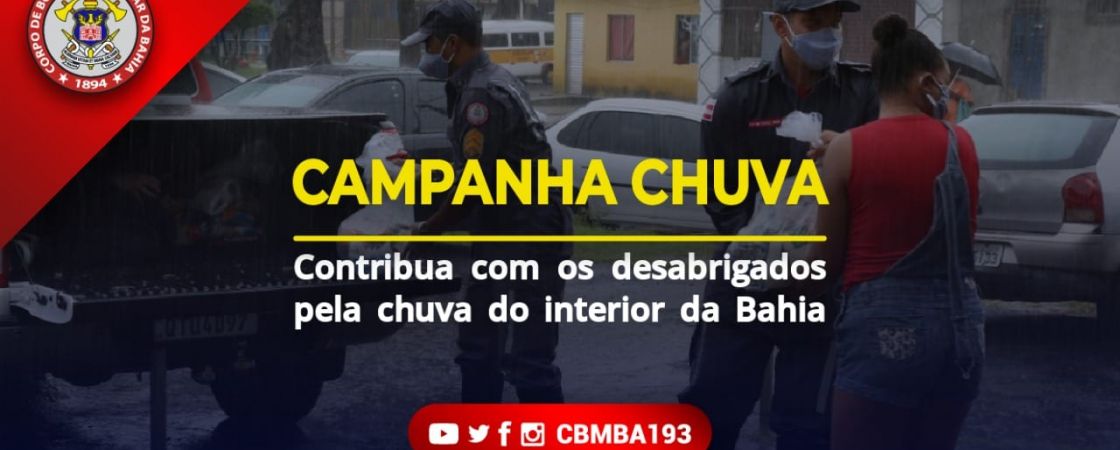 Quarteis dos bombeiros recebem donativos para as vítimas da chuva que atinge a Bahia