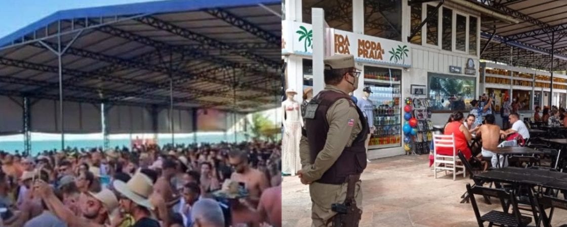 PM amplia ação em bares de Porto Seguro, na Bahia, e reduz aglomerações