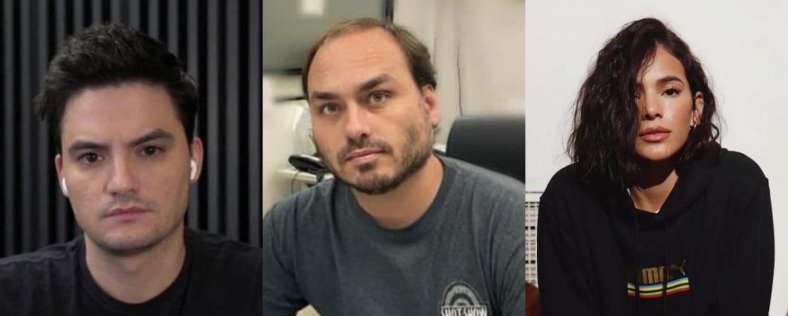 Carlos Bolsonaro abre queixa-crime contra Bruna Marquezine e Felipe Neto; entenda