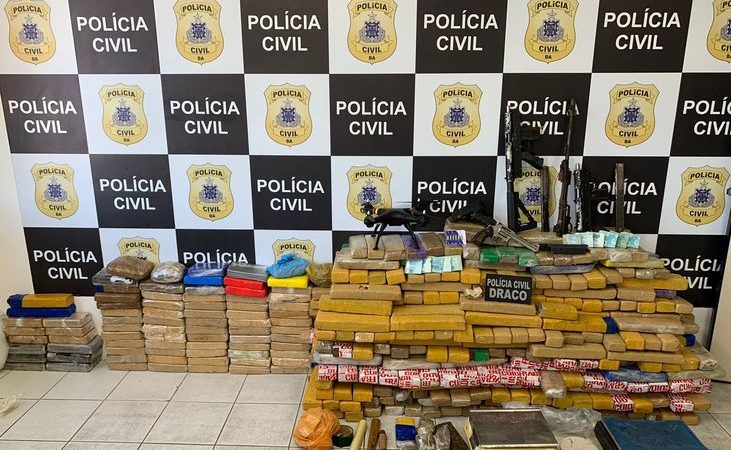 Polícia apreende montante de droga avaliado em R$ 1,4 milhão