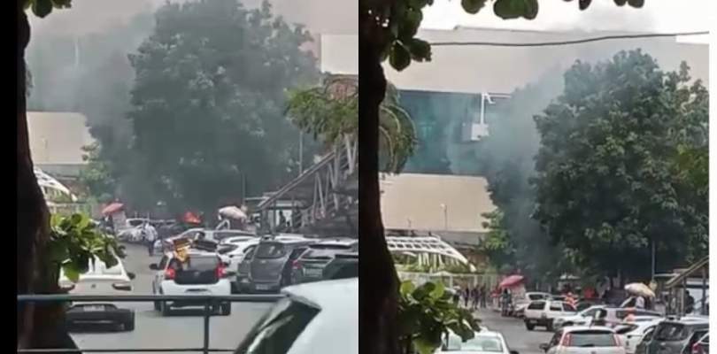 Salvador: Barraca de lanches pega fogo próximo a shopping