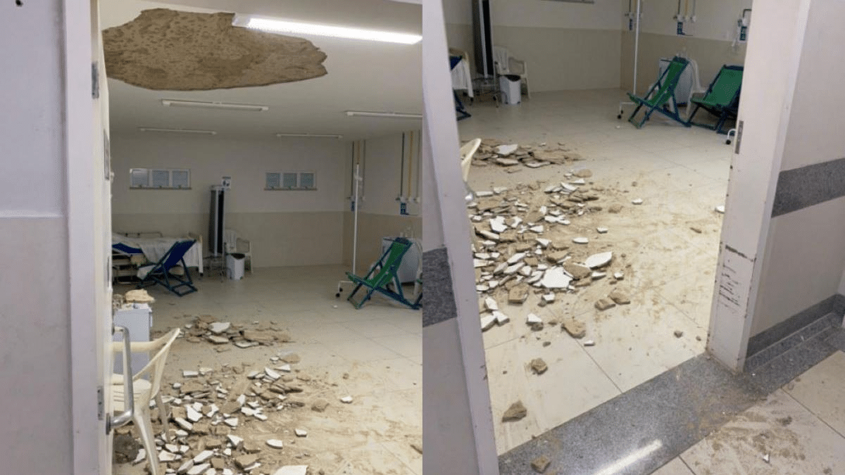 Parte do teto de hospital desaba e mata paciente de 84 anos
