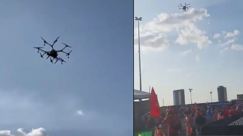 Drone joga fezes e urina em apoiadores de Lula antes de evento com o ex-presidente