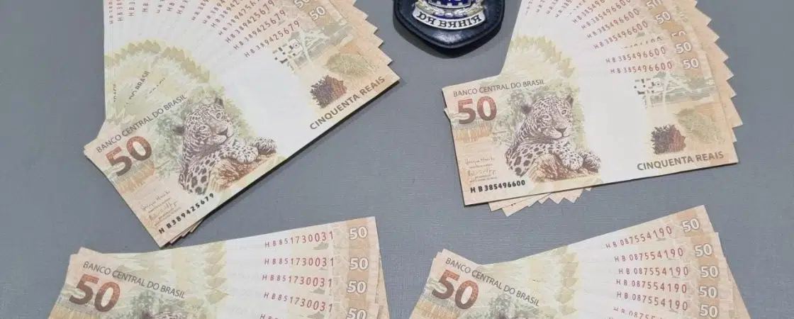 BA: Homem é preso com R$ 2 mil falsificados comprados pela internet