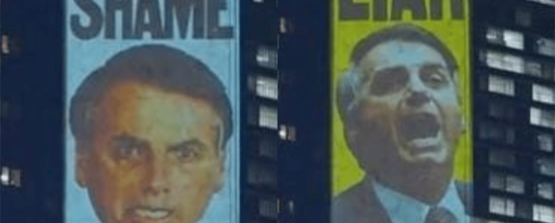 Imagens contra Bolsonaro são expostas em prédio da ONU
