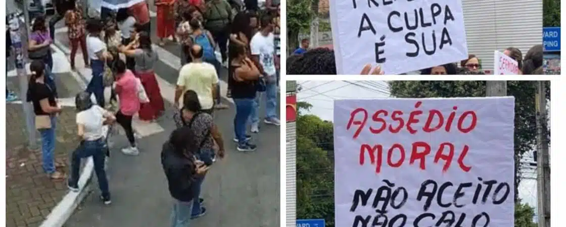 Às vésperas do Dia do Servidor Público, trabalhadores fazem manifestação no centro de Camaçari