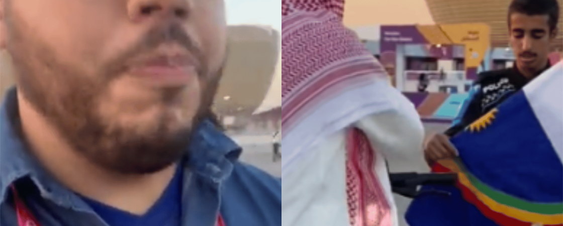 VÍDEO: Polícia do Catar ataca jornalista do Nordeste após confundir bandeira de Pernambuco com LGBT