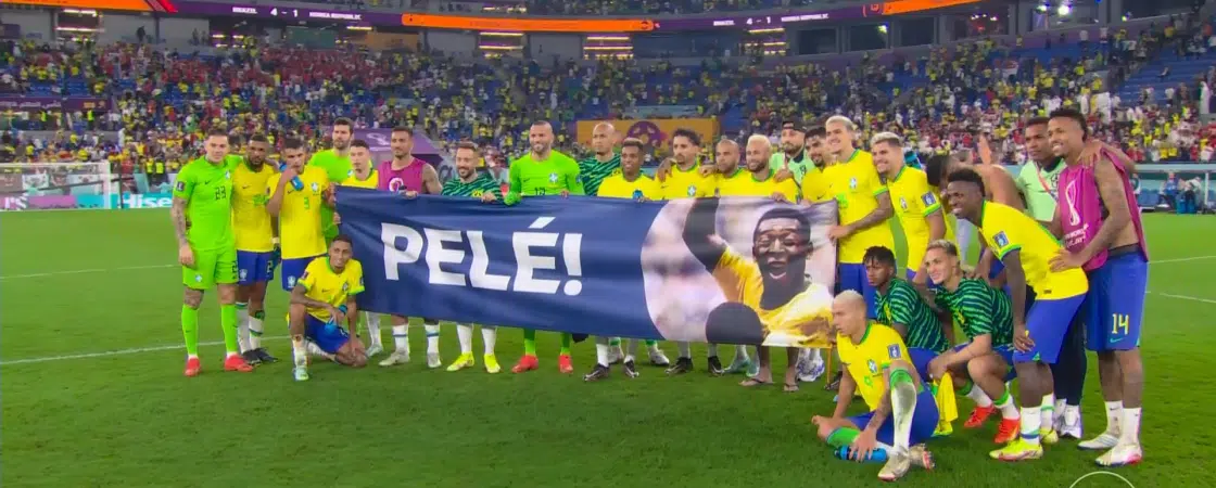 Vitória do Brasil sobre a Coreia do Sul é marcada por homenagens a Pelé
