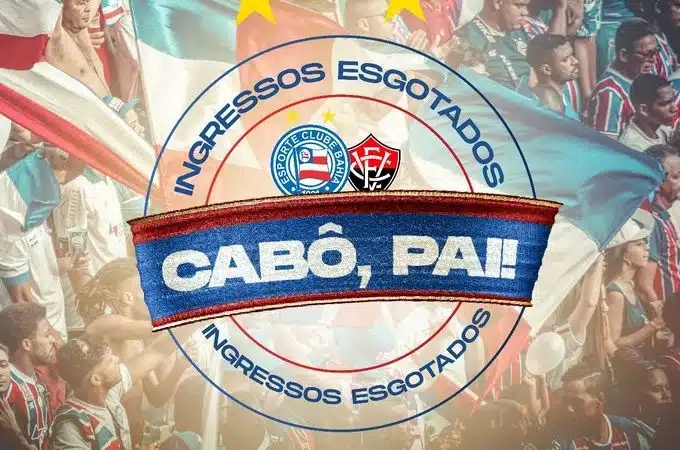 Bahia anuncia que ingressos para clássico BaVi estão esgotados