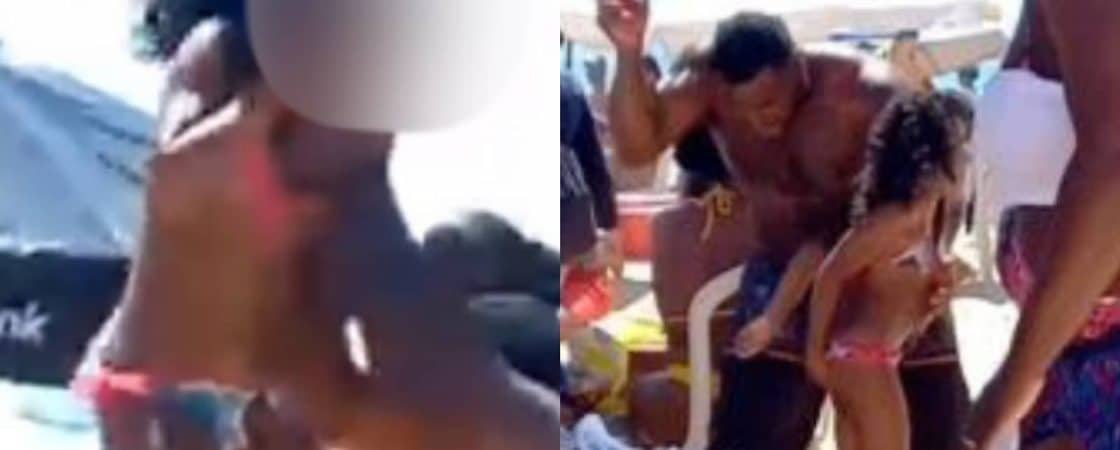 Pai enforca e espanca violentamente as filhas na praia de Itapuã e revolta população