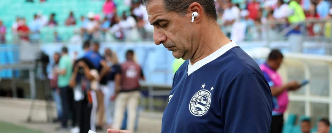 Treinador do Bahia enaltece triunfo no clássico, mas se mostra preocupado com parte ofensiva