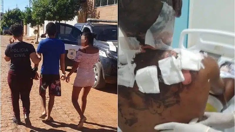 Homem e mulher são presos após espancar, torturar e atear fogo em jovem