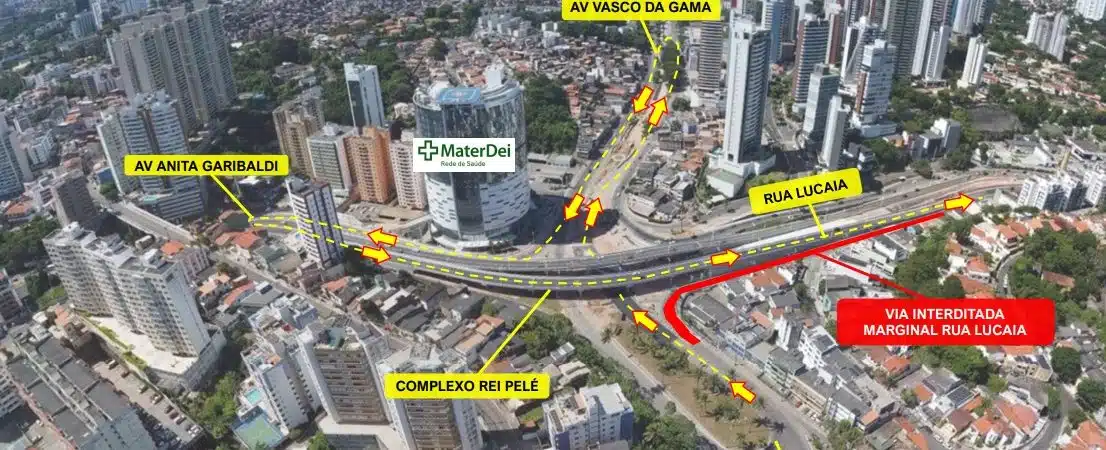 Salvador: Obras do BRT alteram trânsito no Rio Vermelho