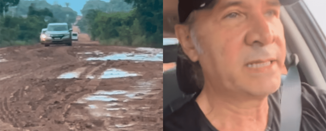 VÍDEO: Ex-ator da Globo fica indignado com descaso em estrada na Bahia