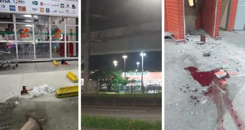 Bandidos tentam explodir cofre de supermercado de Salvador e um acaba morrendo