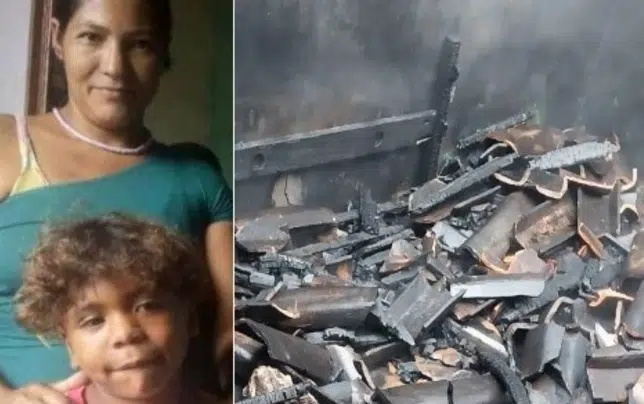 Mãe e filho morrem em incêndio causado por um isqueiro
