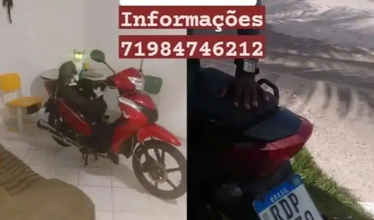 Moto é assaltada em orla de Camaçari
