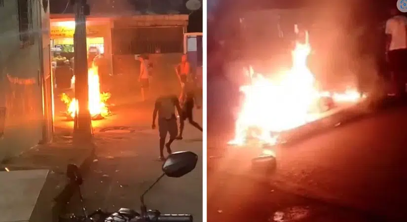 População protesta após morador ser morto em operação no bairro São Gonçalo do Retiro