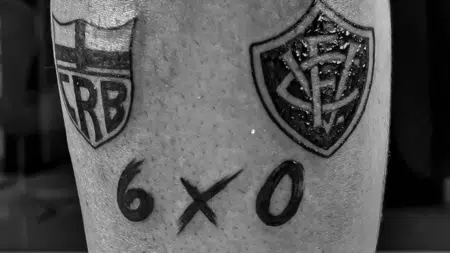 Torcedor tatua goleada de 6 a 0 contra o Vitória e movimenta a internet
