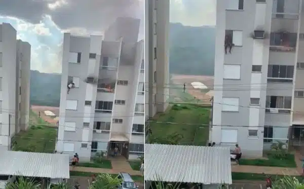 Avós pulam de prédio após neta colocar fogo em sofá