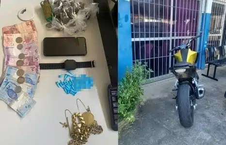 Homens são presos com moto roubada em Simões Filho