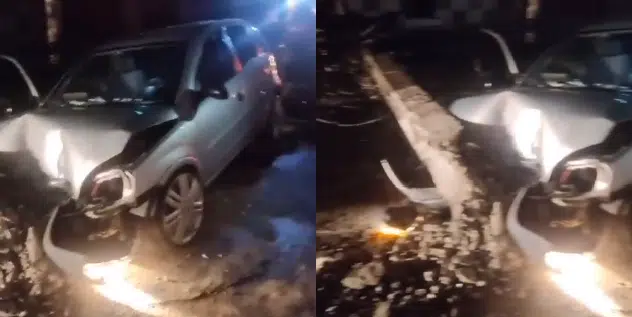 APAGÃO: Carro bate em poste e deixa bairro de Salvador sem energia