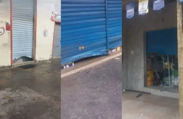 Criminosos arrombam três lojas durante a madrugada em Arembepe