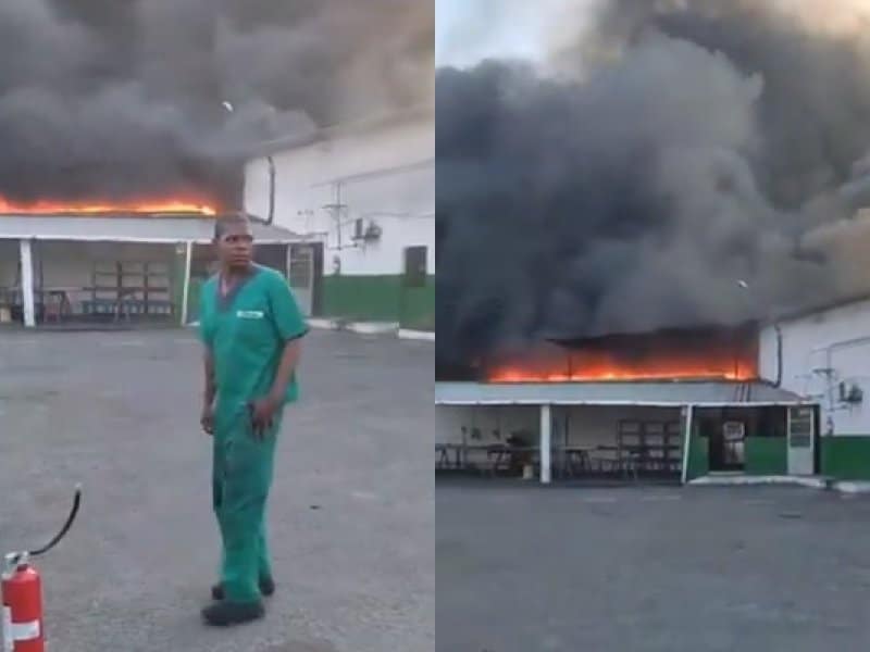 VÍDEO: fogo atinge garagem de ônibus em Salvador