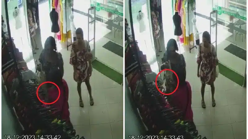 VÍDEO: Mulheres são flagradas removendo alarme para roubar roupas em Salvador
