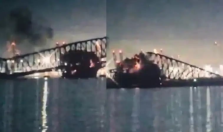VÍDEO: Ponte desmorona após ser atingida por navio