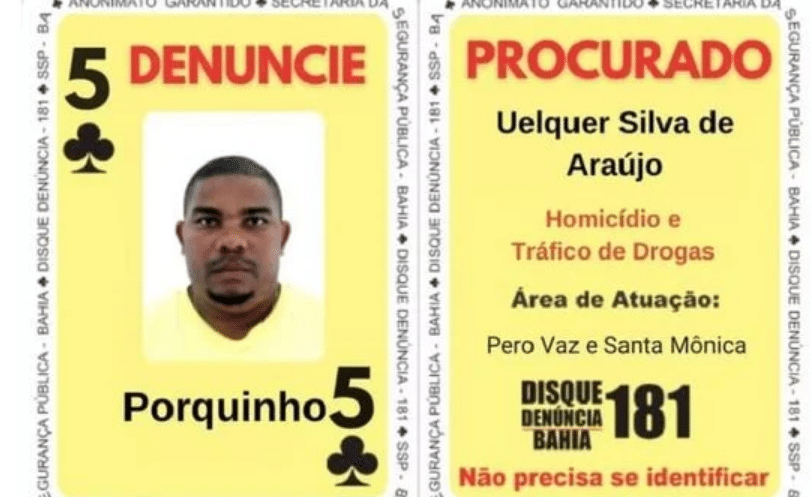 Baralho do Crime: preso em Pernambuco, ‘Porquinho’, líder do tráfico em Salvador