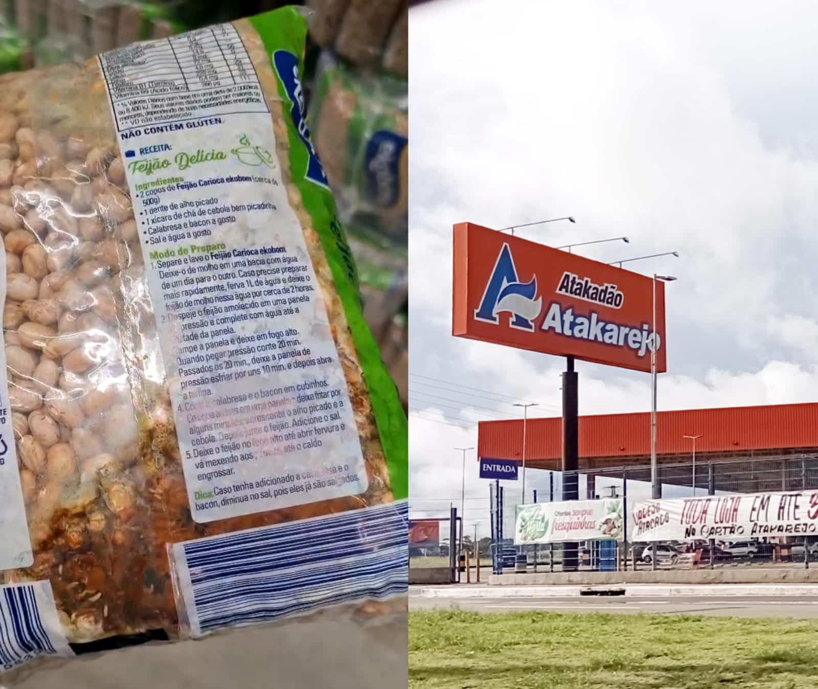 Camaçari: feijão estragado é vendido nas prateleiras do Atakarejo