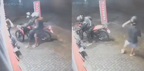 Moto é tomada por assaltantes na Lama Preta