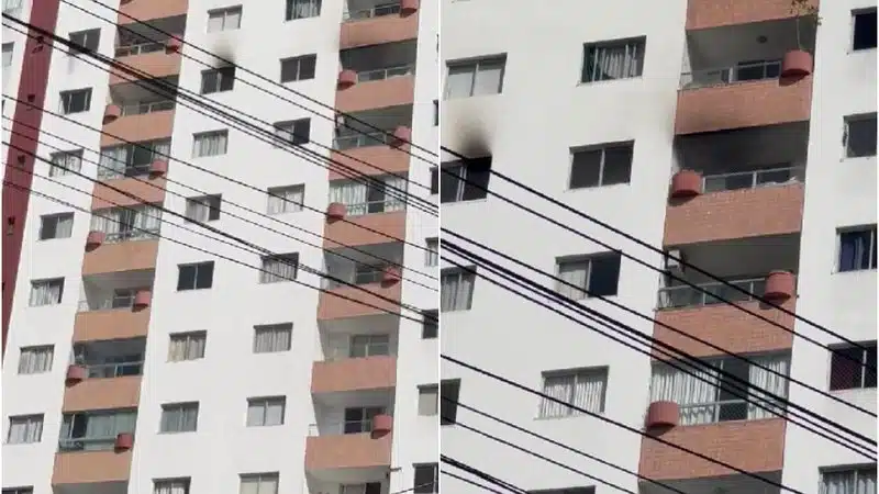 Apartamento fica destruído após incêndio em Salvador